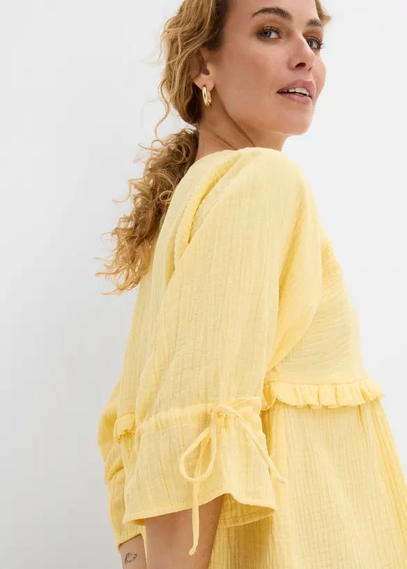 Blusa in mussola vaporosa, bonprix