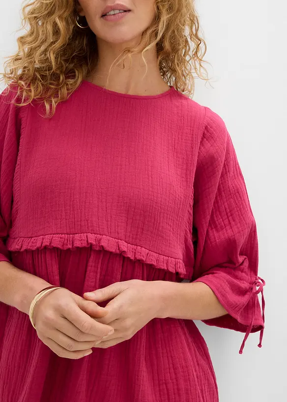 Blusa in mussola vaporosa, bonprix