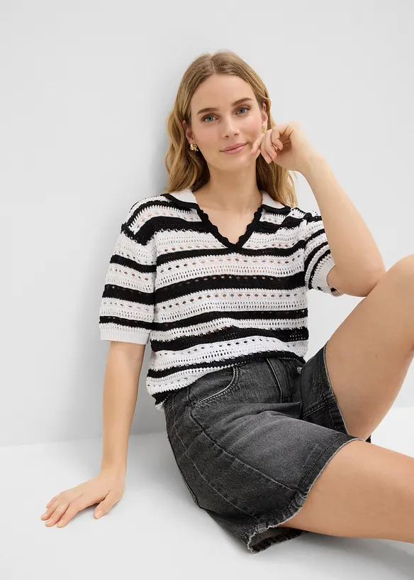 T-shirt in maglia oversize, bonprix