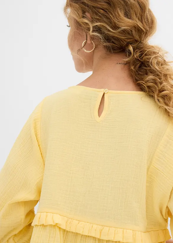 Blusa in mussola vaporosa, bonprix