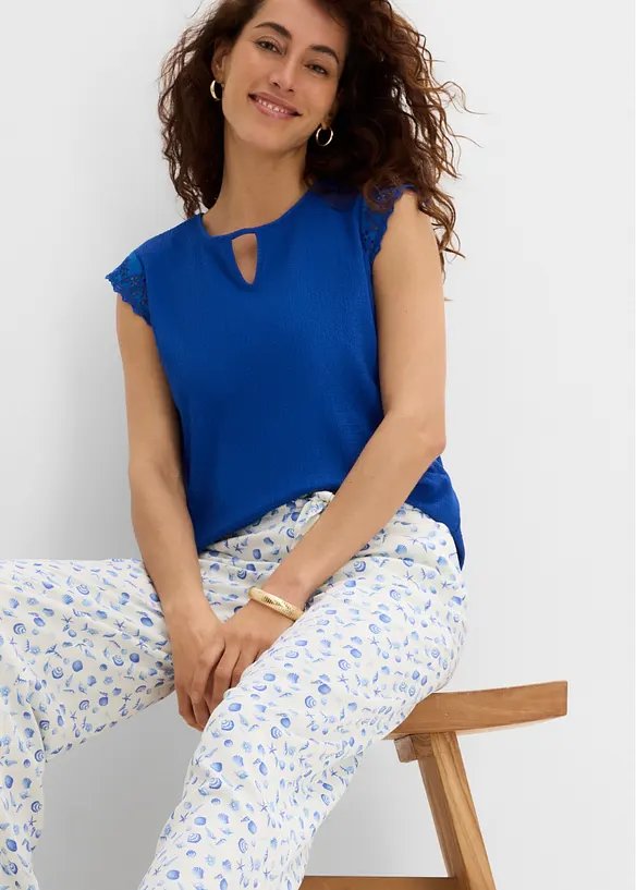 Pantaloni con elastico in vita in pura viscosa, bonprix