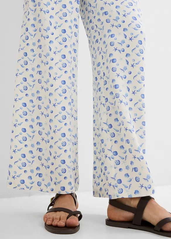 Pantaloni con elastico in vita in pura viscosa, bonprix