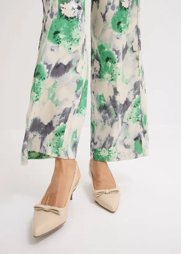 Pantaloni larghi effetto satin, bonprix
