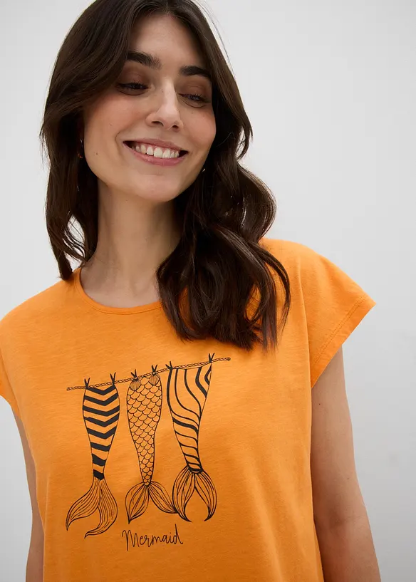 Maglia lunga in puro cotone biologico, bonprix