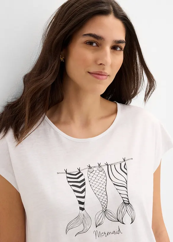 Maglia lunga in puro cotone biologico, bonprix