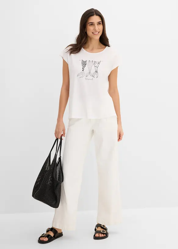 Maglia lunga in puro cotone biologico, bonprix