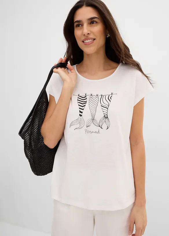 Maglia lunga in puro cotone biologico, bonprix