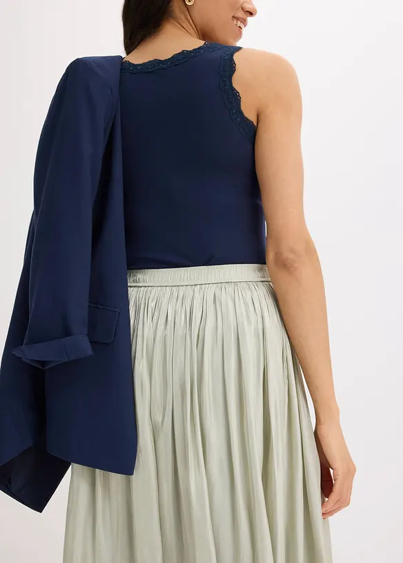 Gonna midi con effetto crinkle, bonprix