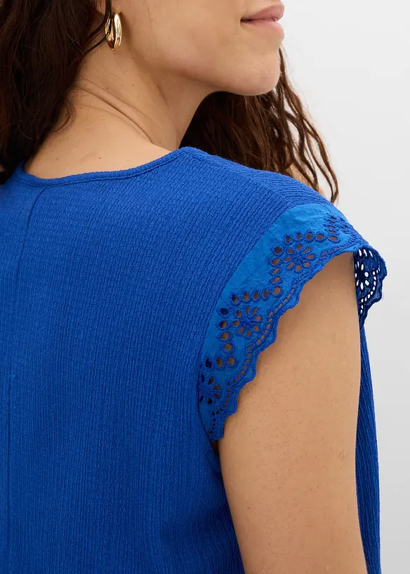 Top in cr&ecirc;pe operato, bonprix