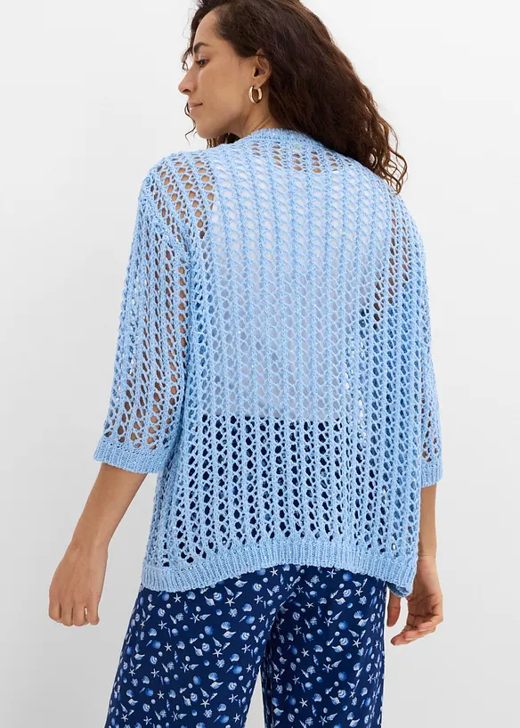 Cardigan traforato con paillettes, bonprix