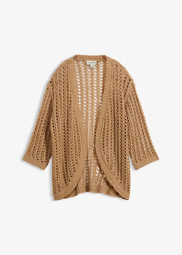 Cardigan traforato con paillettes, bonprix