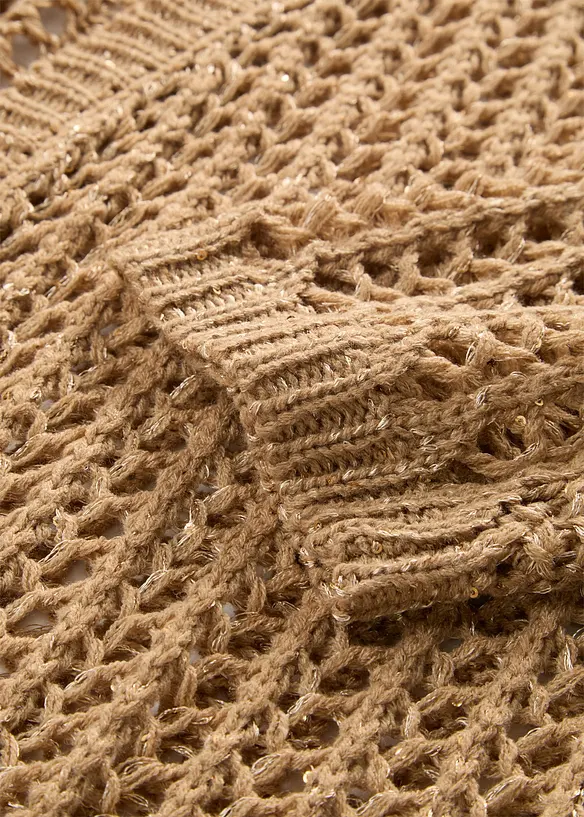 Cardigan traforato con paillettes, bonprix