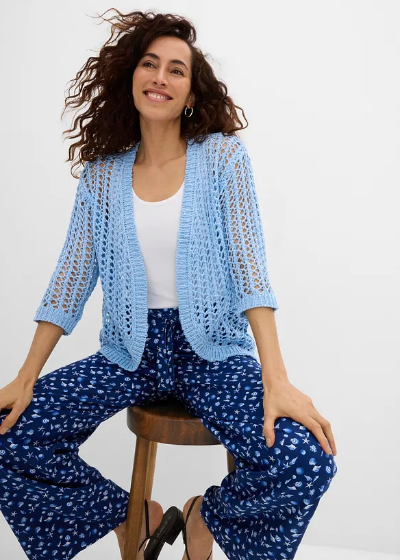 Cardigan traforato con paillettes, bonprix
