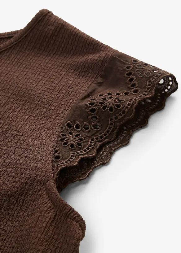 Top in cr&ecirc;pe operato, bonprix