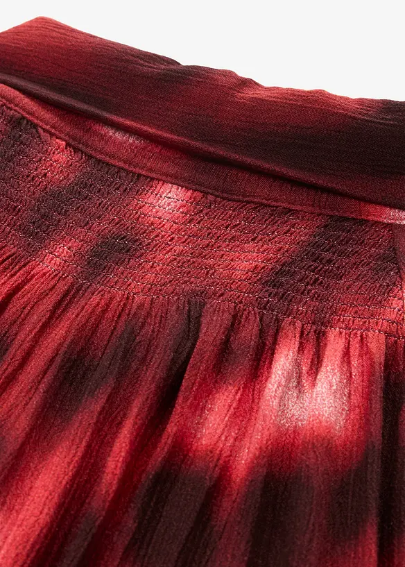 Camicetta oversize in viscosa operata, bonprix