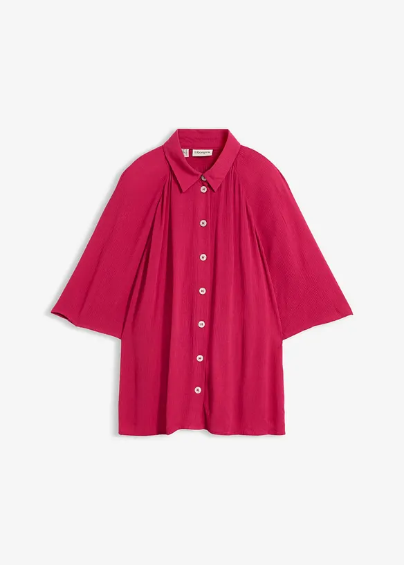 Camicetta oversize in viscosa operata, bonprix
