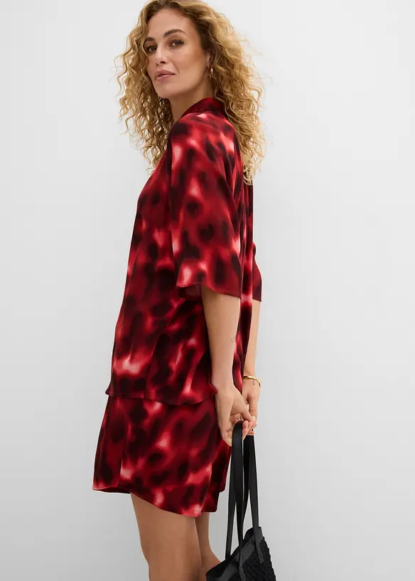 Camicetta oversize in viscosa operata, bonprix