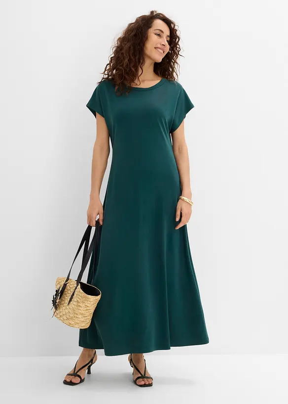 Abito midi in misto viscosa morbido, bonprix