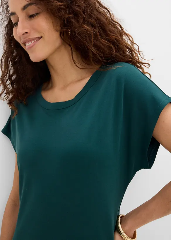 Abito midi in misto viscosa morbido, bonprix
