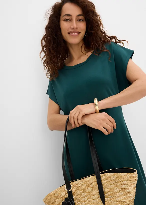 Abito midi in misto viscosa morbido, bonprix