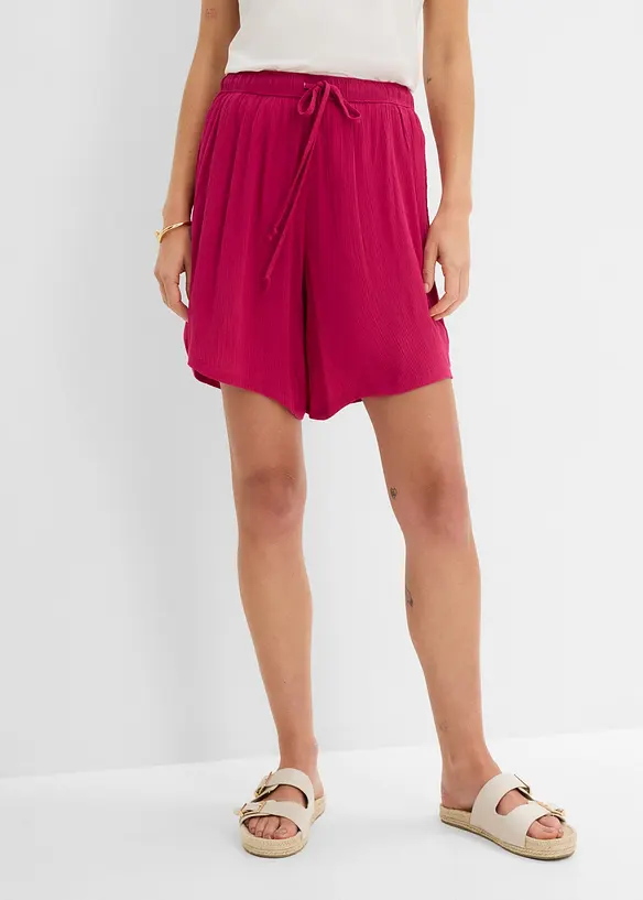Shorts con elastico in vita in viscosa operata, bonprix