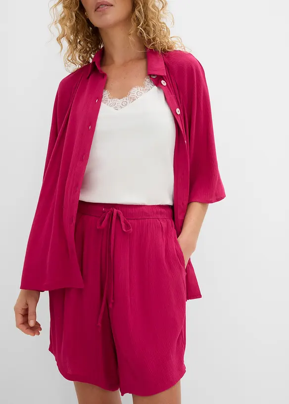 Shorts con elastico in vita in viscosa operata, bonprix
