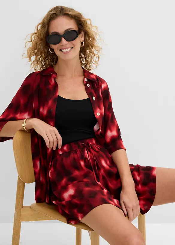 Shorts con elastico in vita in viscosa operata, bonprix