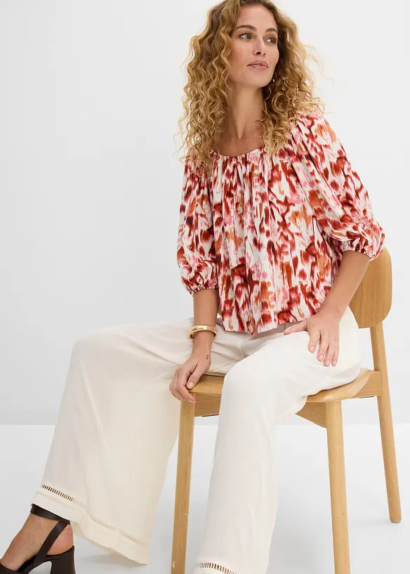 Blusa in misto viscosa fine, bonprix