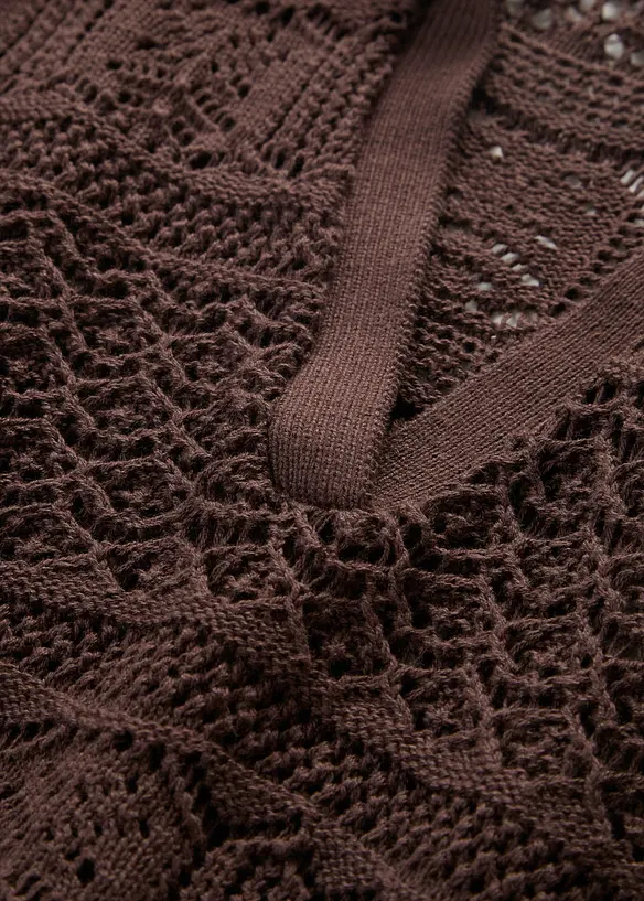 Maglione traforato in misto cotone, bonprix