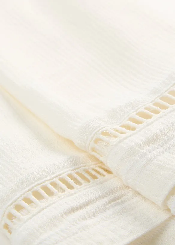 Pantaloni culotte in viscosa operata, bonprix