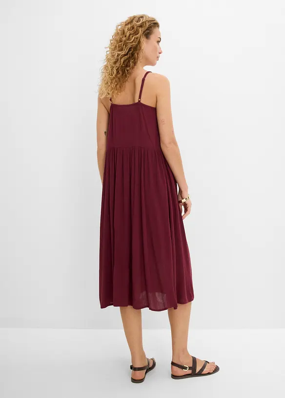 Abito midi in viscosa operata, bonprix
