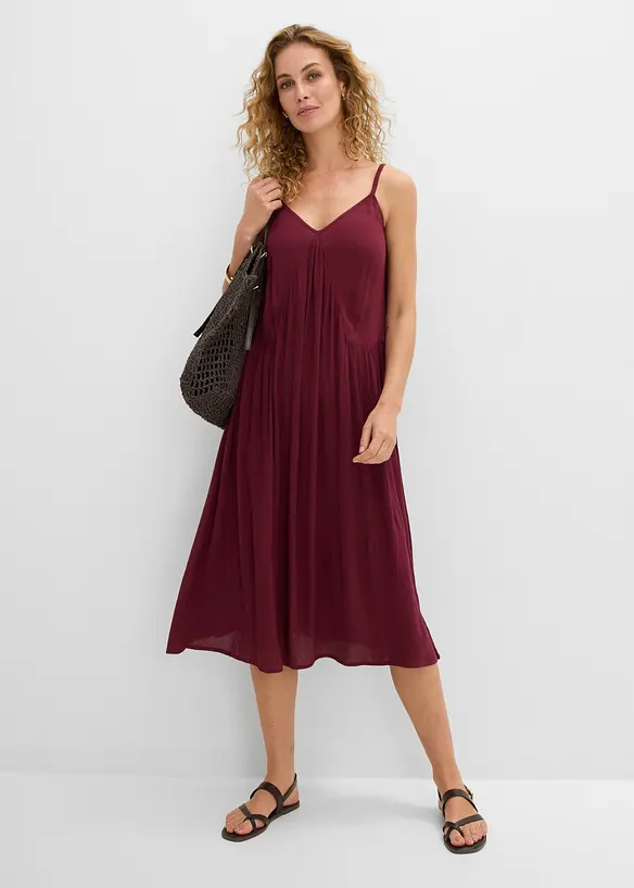 Abito midi in viscosa operata, bonprix