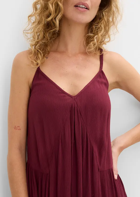 Abito midi in viscosa operata, bonprix