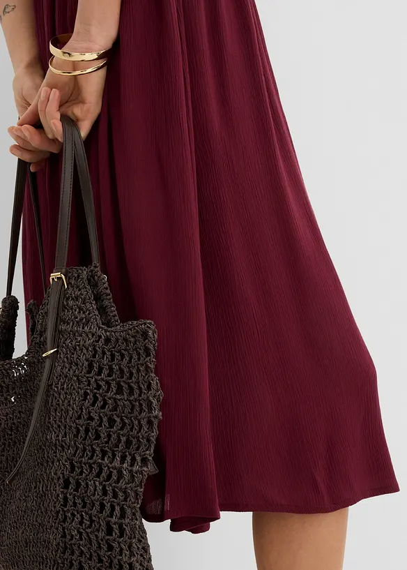 Abito midi in viscosa operata, bonprix