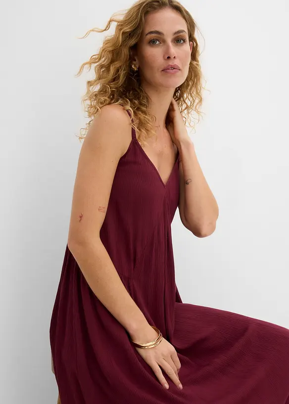 Abito midi in viscosa operata, bonprix