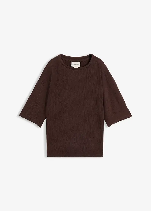 Maglia in materiale operato, bonprix