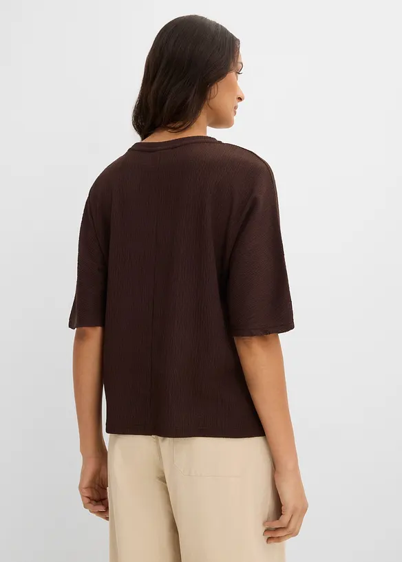 Maglia in materiale operato, bonprix