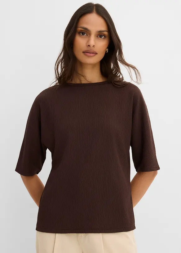 Maglia in materiale operato, bonprix