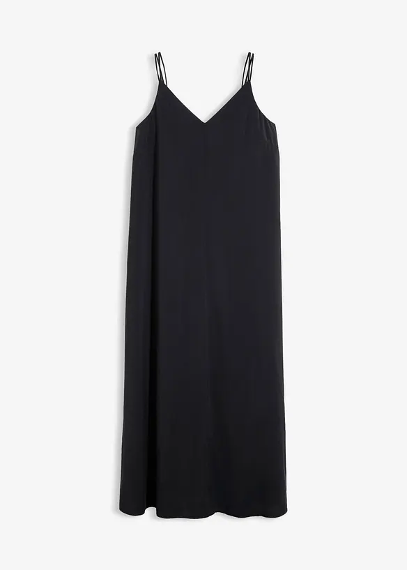 Abito midi in misto viscosa con spalline regolabili, bonprix