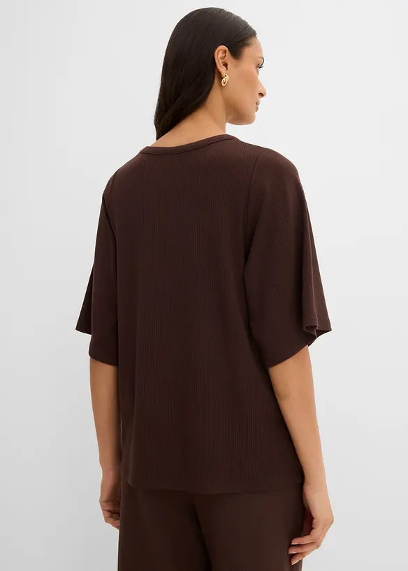 Maglia a costine in misto viscosa, bonprix