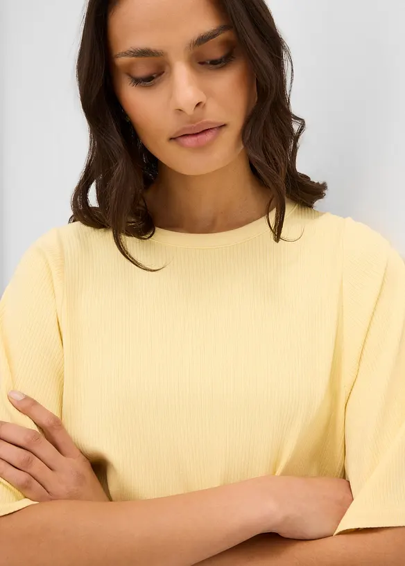 Maglia a costine in misto viscosa, bonprix