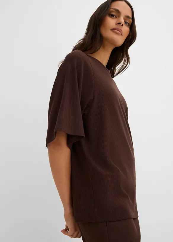 Maglia a costine in misto viscosa, bonprix
