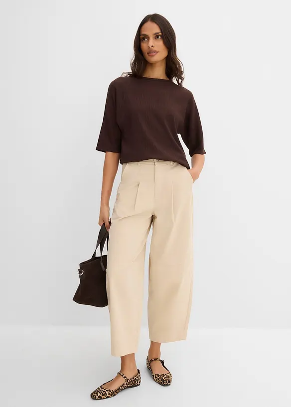Maglia in materiale operato, bonprix