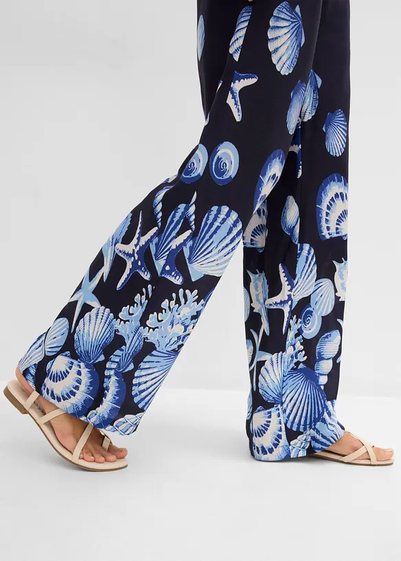 Pantaloni a palazzo in viscosa fluida, bonprix
