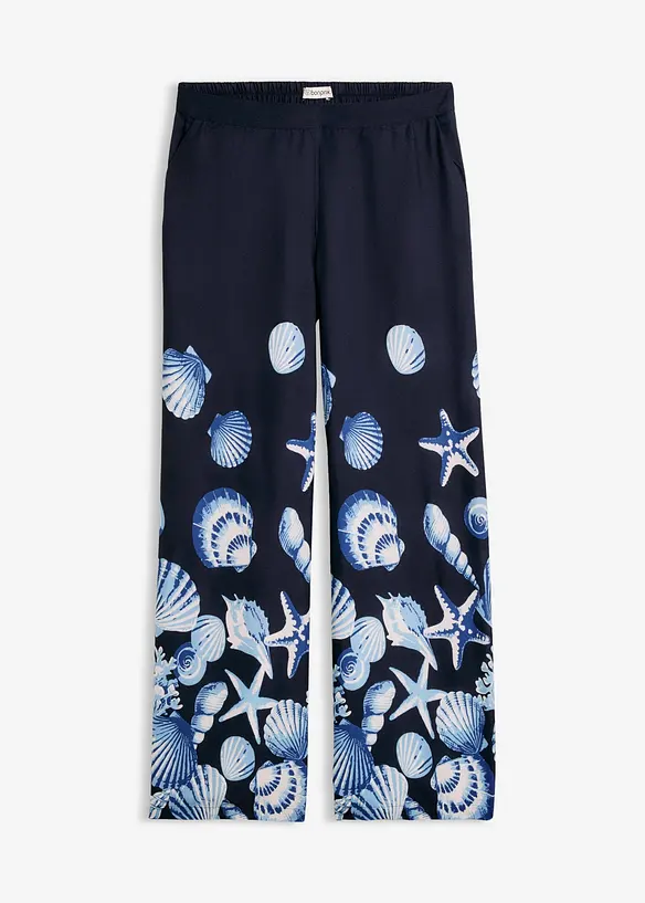 Pantaloni a palazzo in viscosa fluida, bonprix