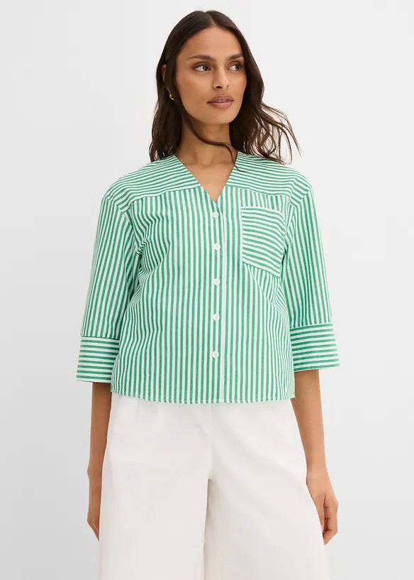 Camicetta a righe in puro cotone, bonprix