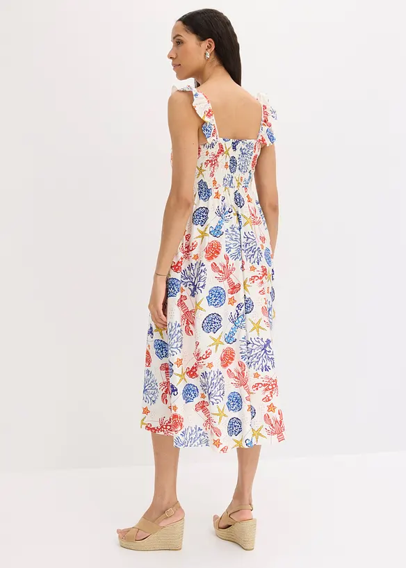 Abito midi in misto viscosa fine, bonprix