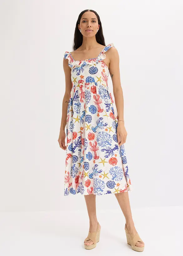 Abito midi in misto viscosa fine, bonprix