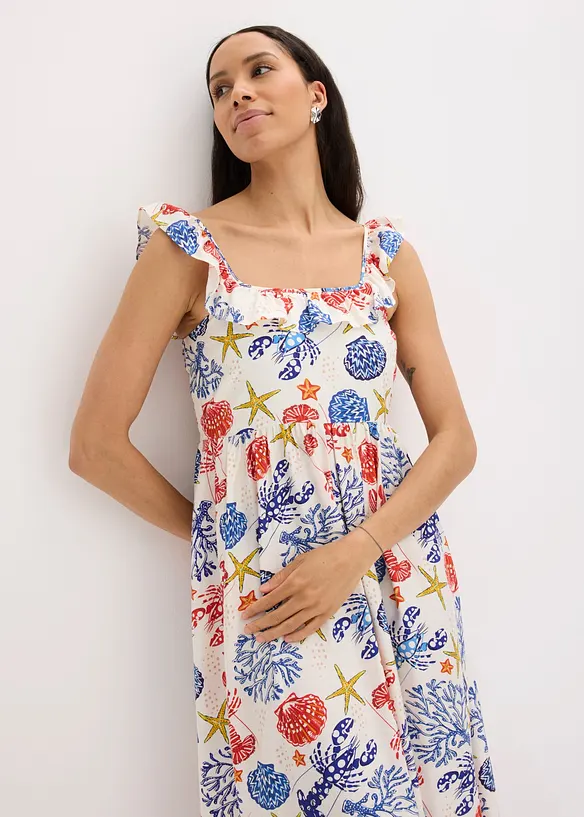 Abito midi in misto viscosa fine, bonprix