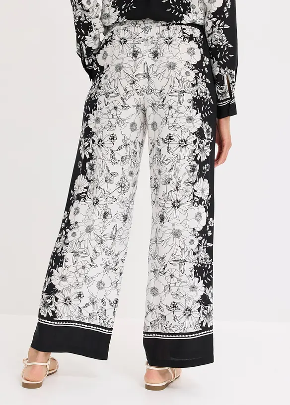 Pantaloni a palazzo in viscosa fluida, bonprix